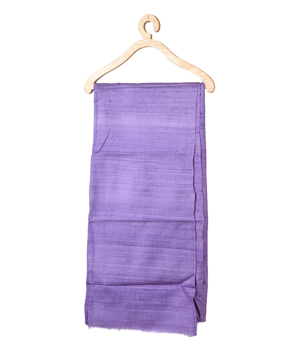 2.5m Purple handwoven tussar silk kurta material
