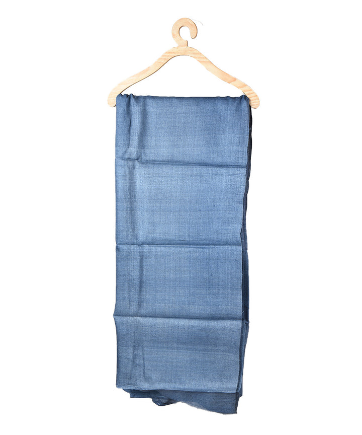 3m Grey blue handwoven tussar silk kurta material