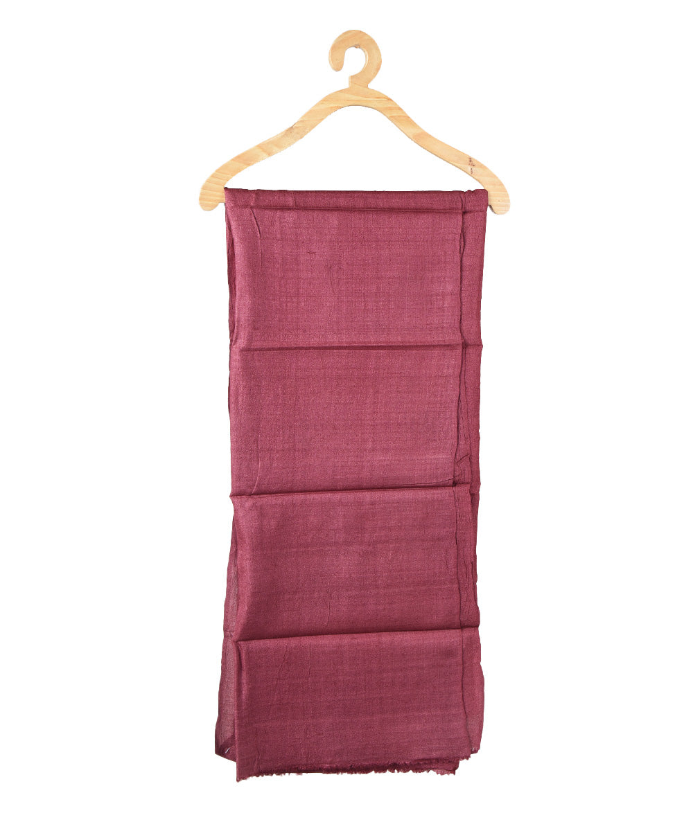 2.8m Maroon handwoven tussar silk kurta material