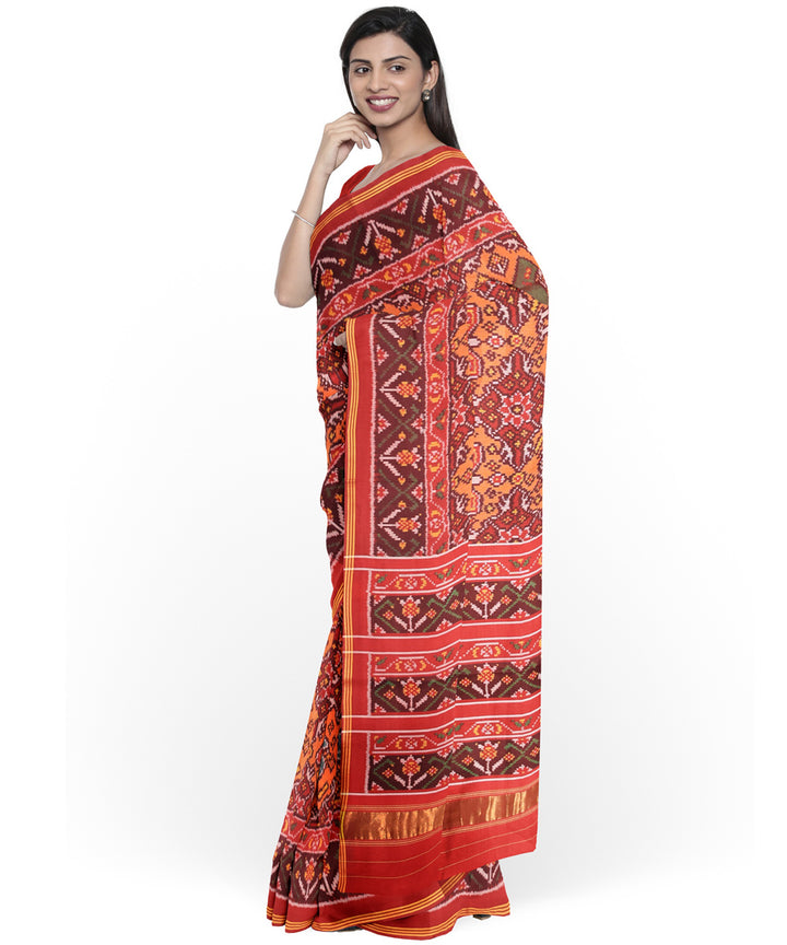 Multicolour handwoven patola silk saree