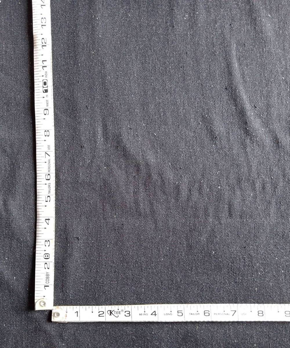 2.5m Black white handspun handwoven cotton Denim trouser and jacket fabric