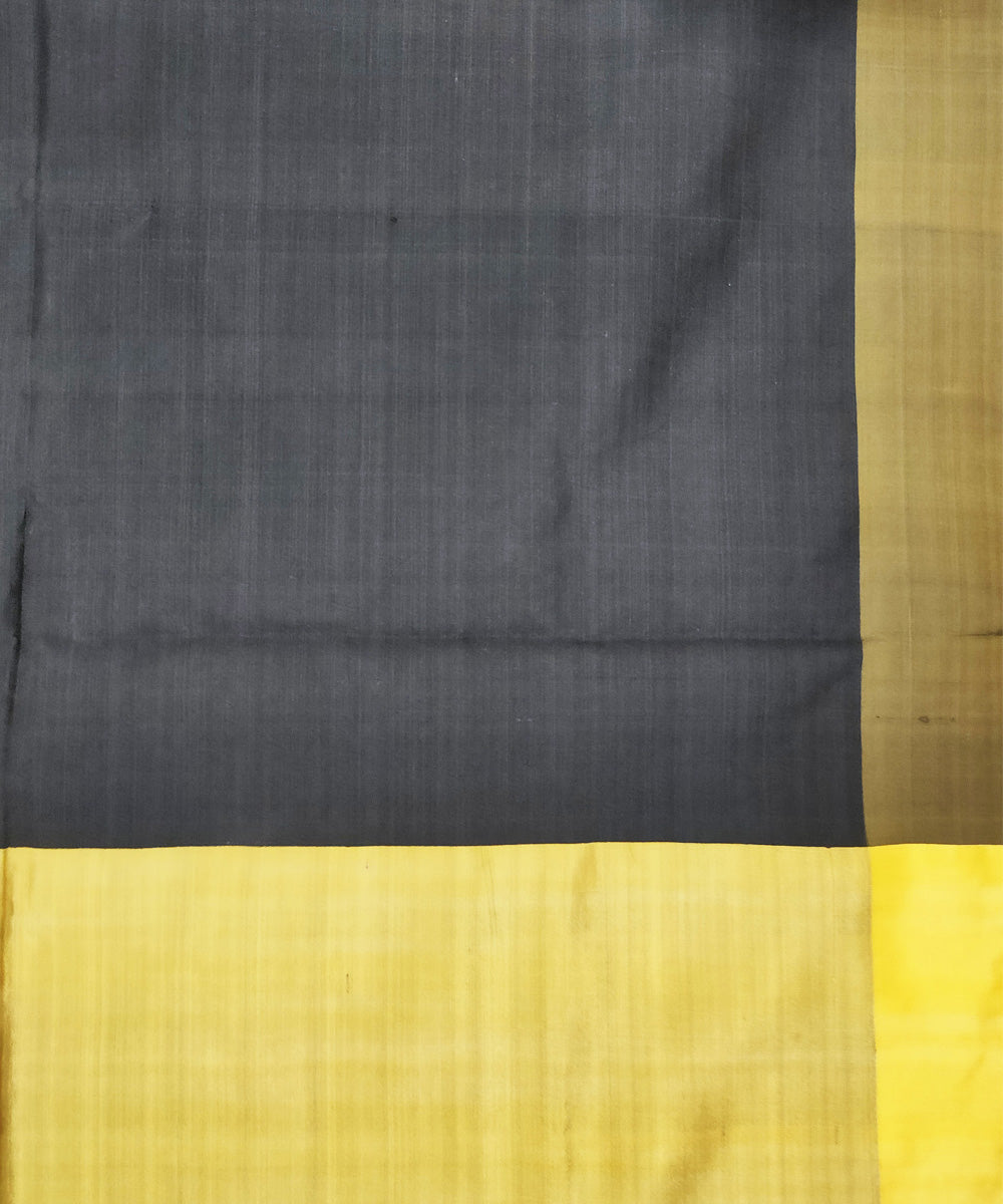 Black yellow handloom silk assam stole