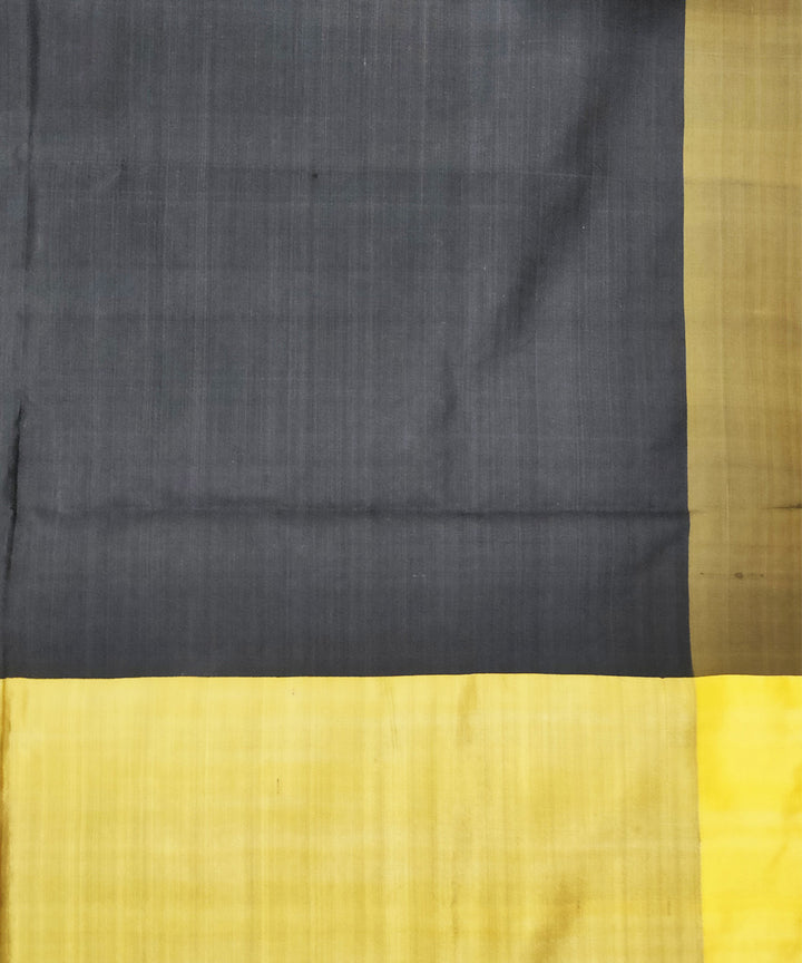Black yellow handloom silk assam stole
