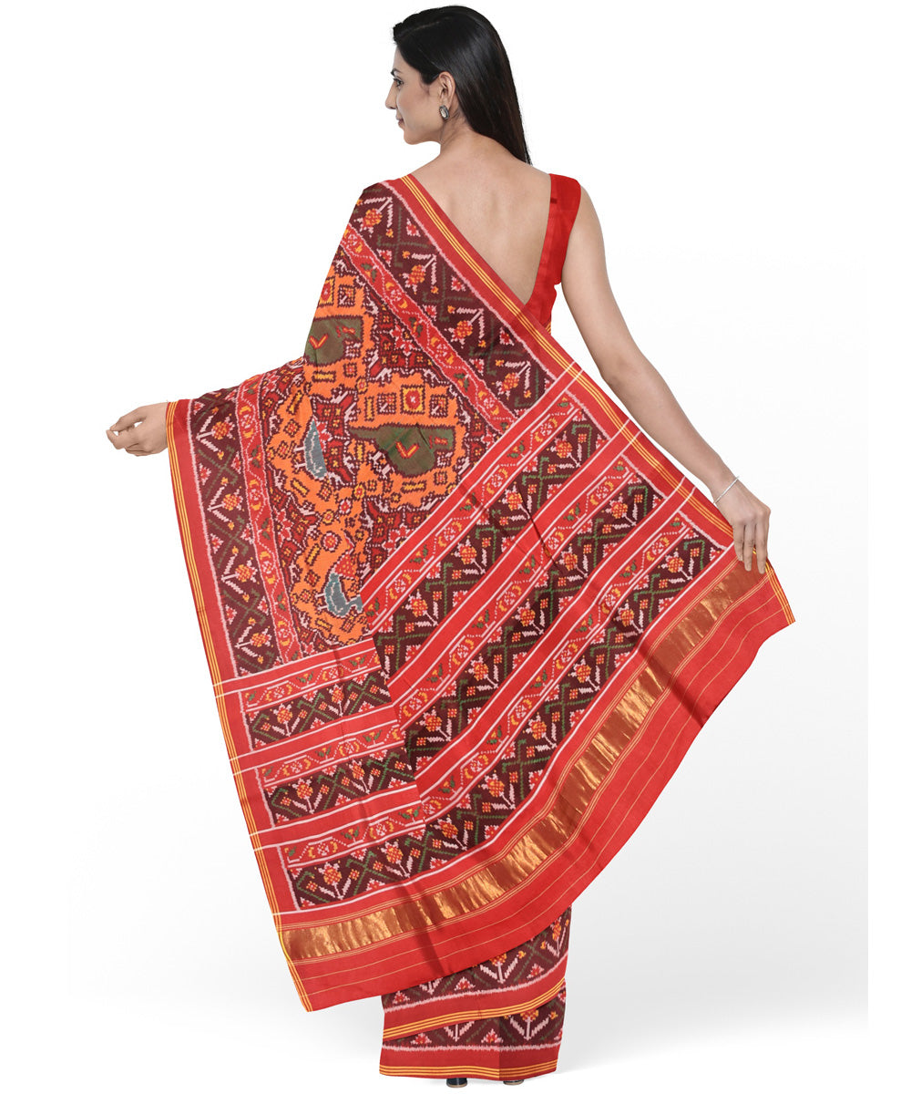 Multicolour handwoven patola silk saree