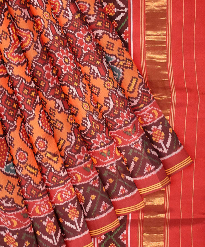 Multicolour handwoven patola silk saree