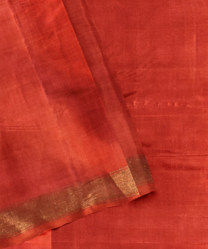 Silk handloom orange patola ikat saree