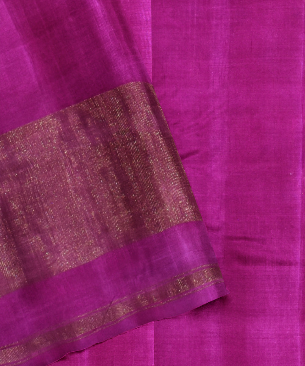 Peach silk handloom patola saree