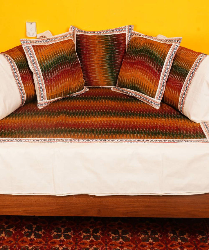 Multi Color Handloom Pochampally Diwan Set