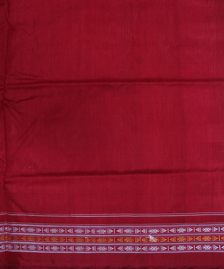 Habaspuri Handloom Silk Saree Beige Red