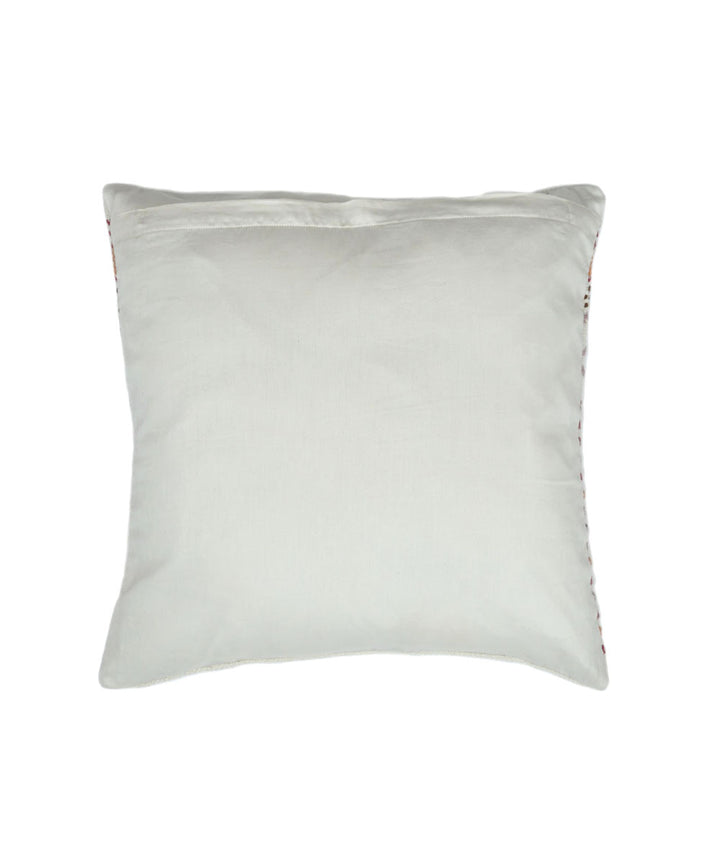Multicolor hand woven cotton cushion cover