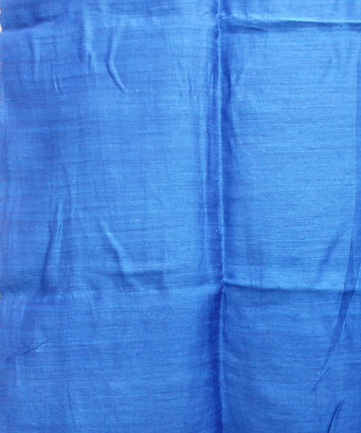 blue handwoven Resham silk Half and half sequin Saree