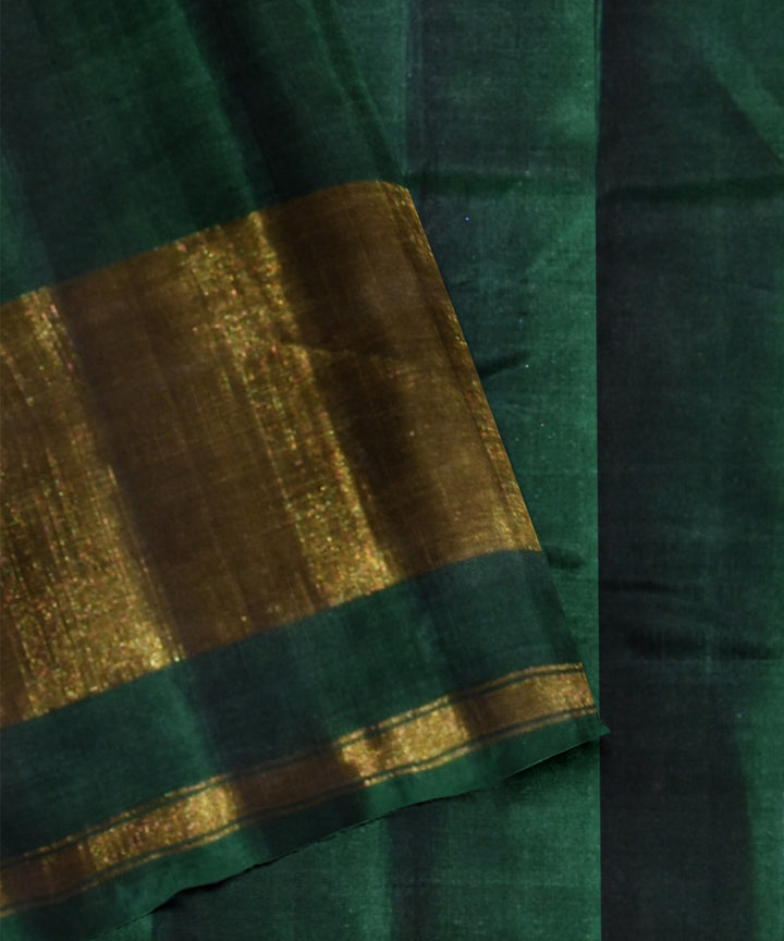 Dark green silk handloom patola saree