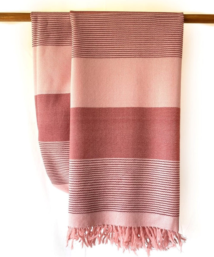 Shades of pink handwoven wooled shawl