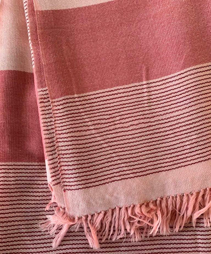 Shades of pink handwoven wooled shawl