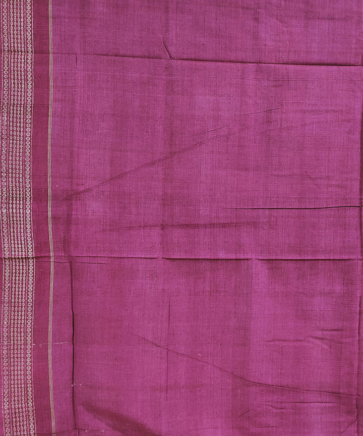 Grey magenta handwoven cotton sambalpuri saree