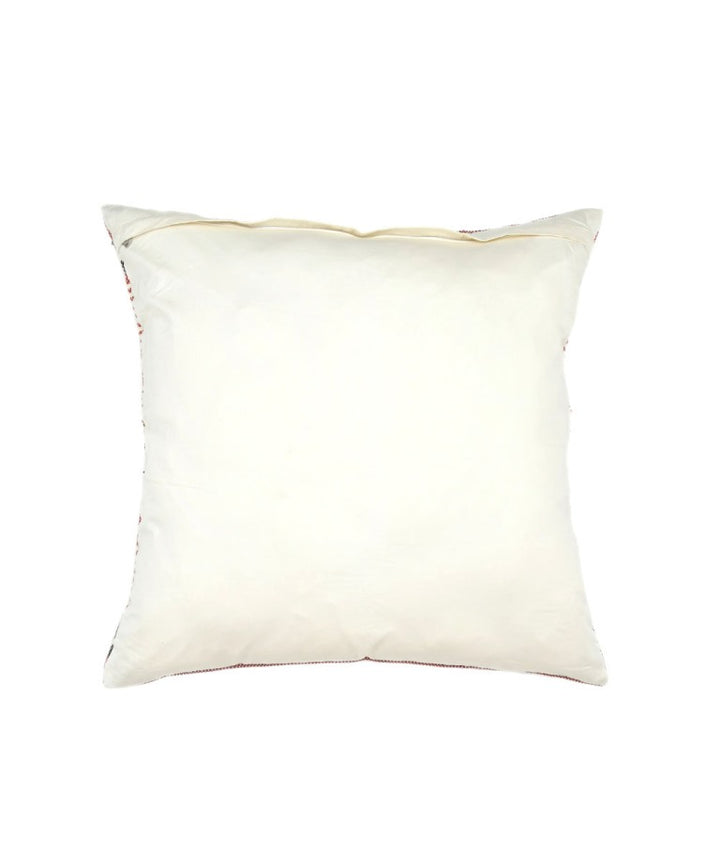 Multicolour handwoven stripes cotton cushion cover