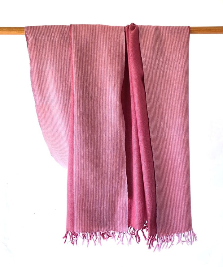 Pink lilac handwoven woolen shawl