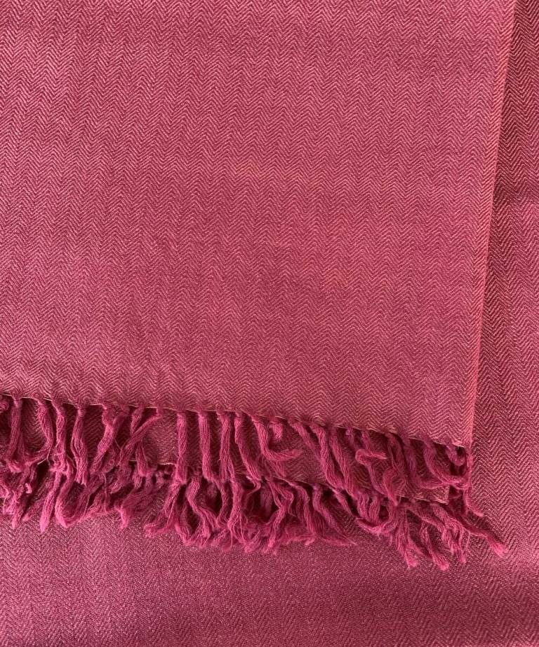 Pink lilac handwoven woolen shawl