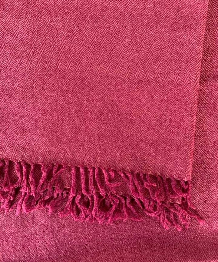 Pink lilac handwoven woolen shawl