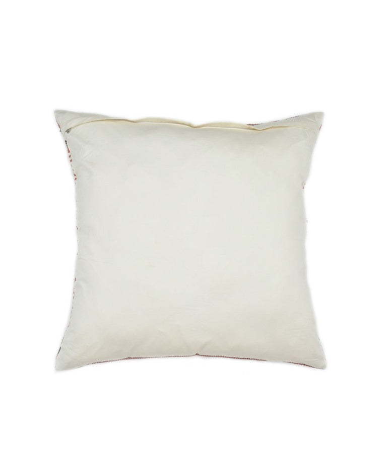 Multi colour handwoven stripes cotton cushion cover