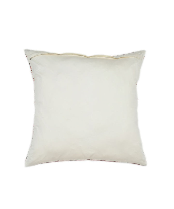 Multi colour handwoven stripes cotton cushion cover