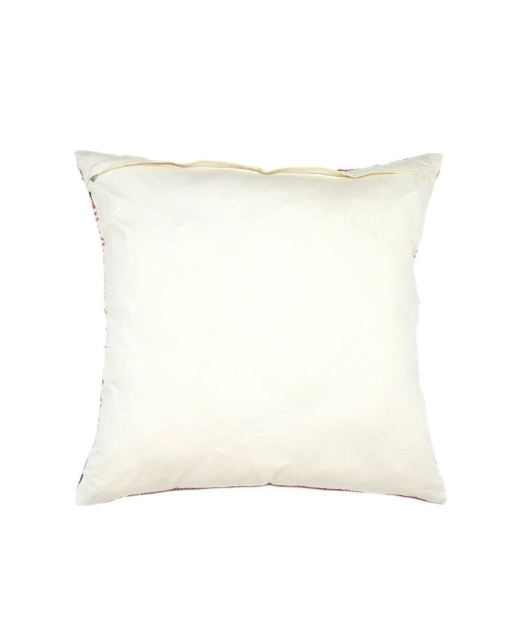 Multi color handwoven stripes cotton cushion cover