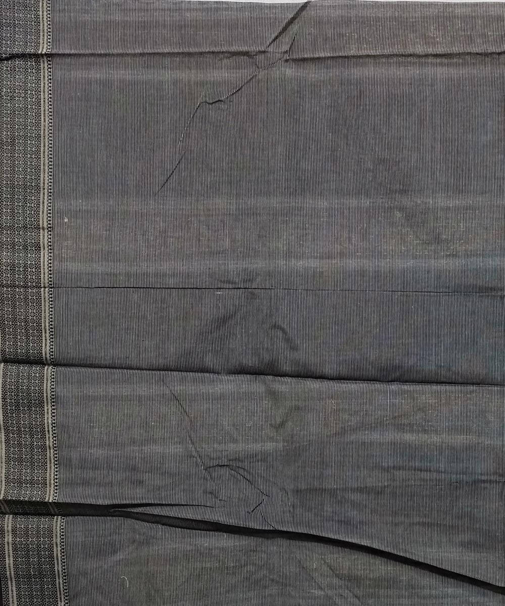 Baby powder white handwoven cotton silk maheshwari saree