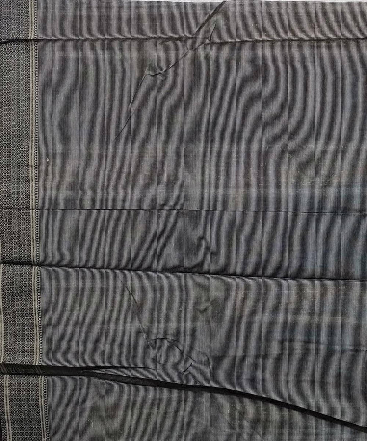 Baby powder white handwoven cotton silk maheshwari saree