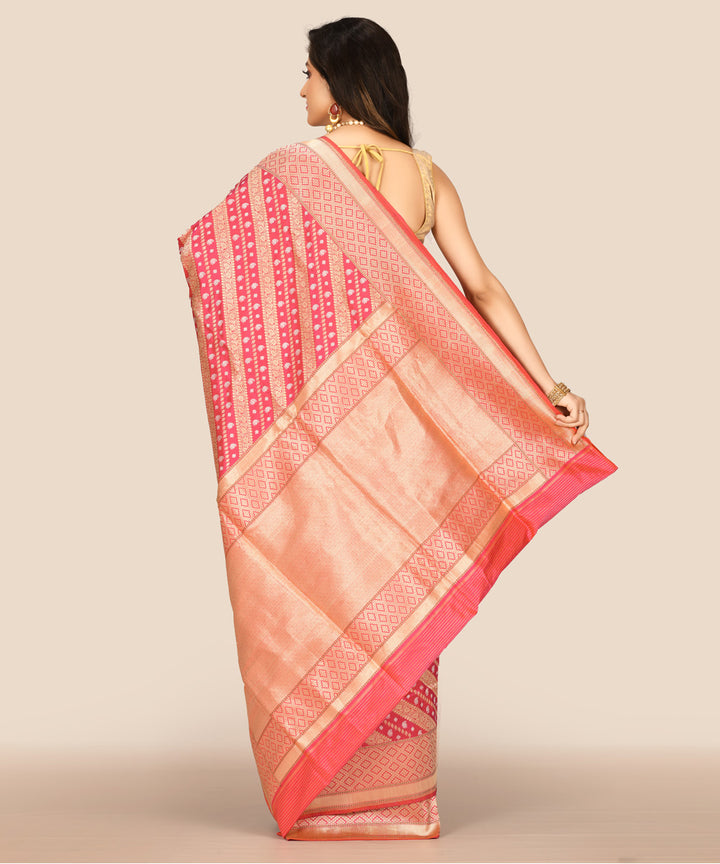 Red silk handwoven banarasi saree