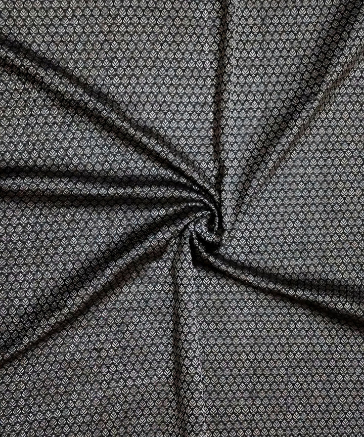 Grey handwoven cotton art silk khun fabric