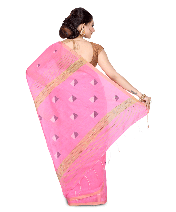 Bengal Handloom Pink Sico Saree