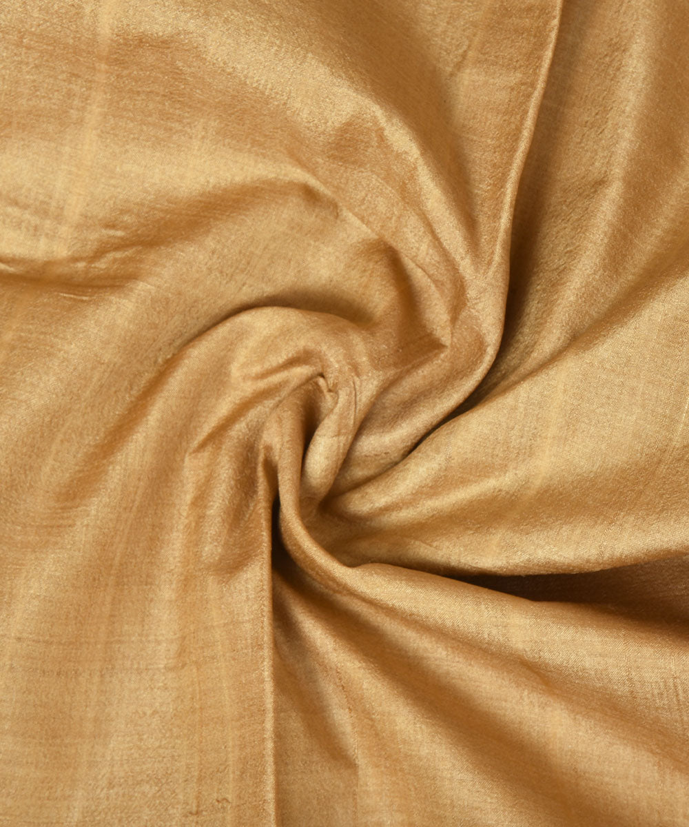 2.8m Mustard handwoven tussar silk kurta material