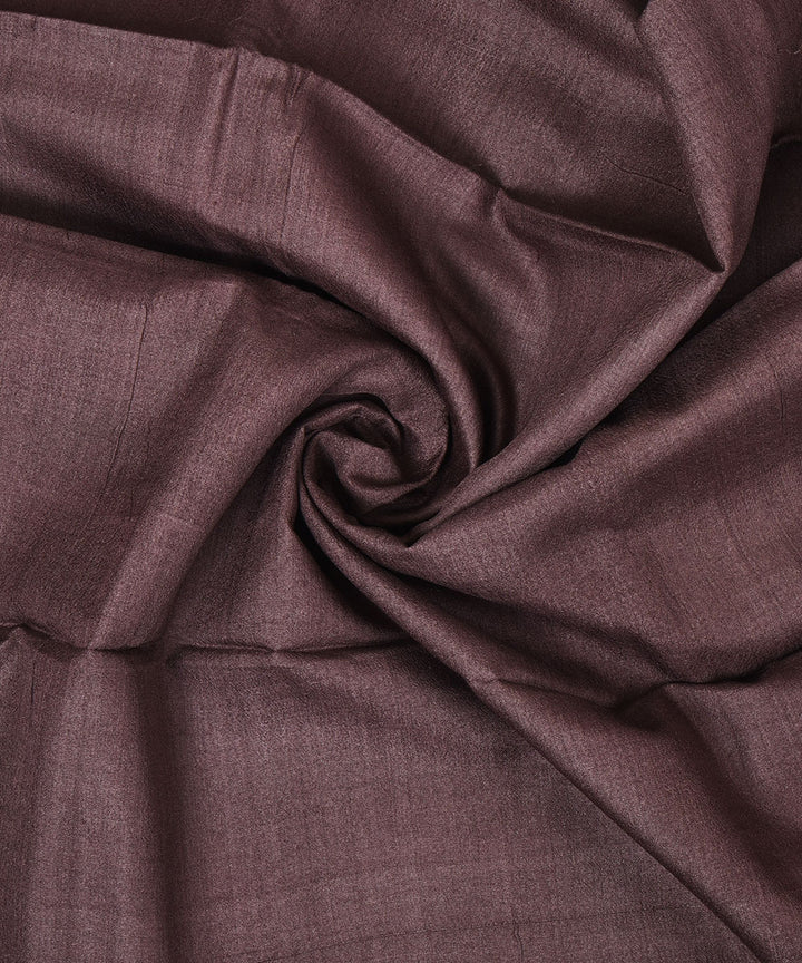 2.8m Brown handwoven tussar silk kurta material
