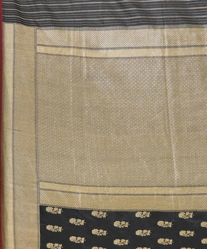 Black silk handloom banarasi saree