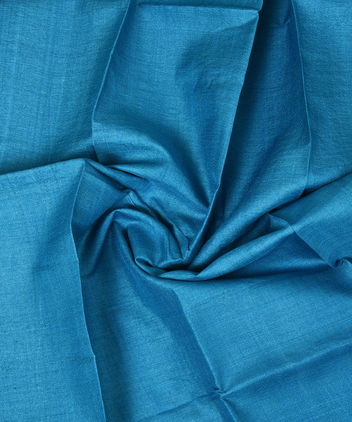 3m Blue handwoven tussar silk kurta material