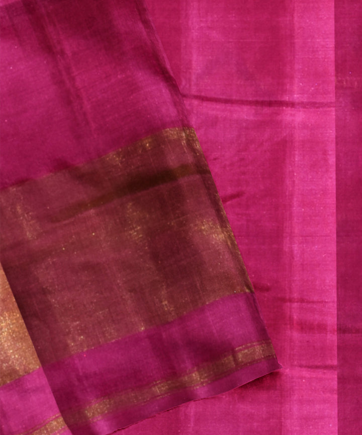 Pink silk handloom patola saree