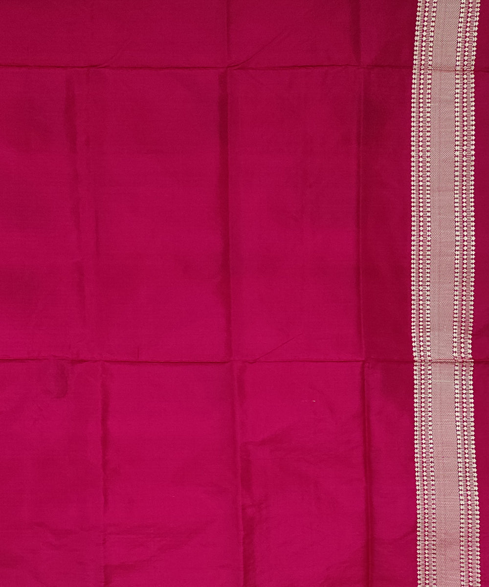 Offwhite pink silk handloom bomkai saree