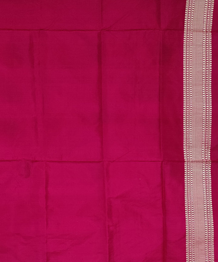 Offwhite pink silk handloom bomkai saree