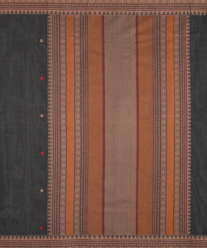 Grey butta handwoven kanchi cotton saree
