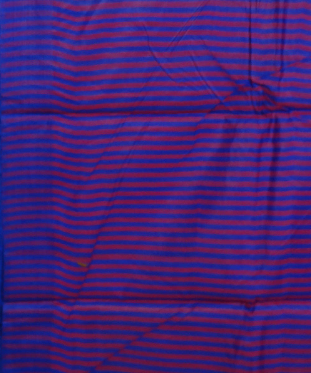 Off white navy blue handwoven tussar silk saree