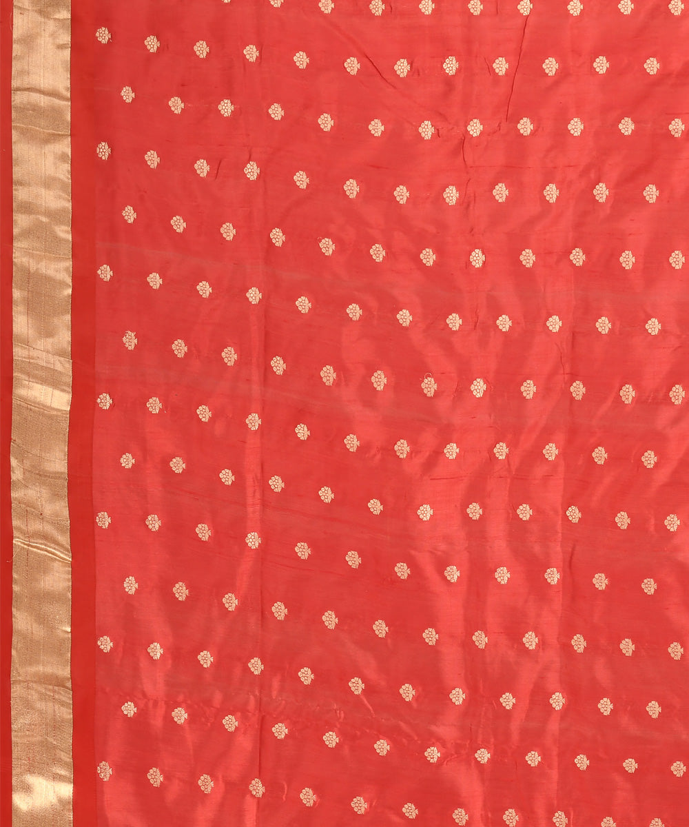 Grey handwoven silk banarasi saree