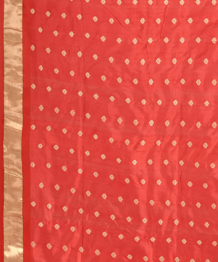 Grey handwoven silk banarasi saree