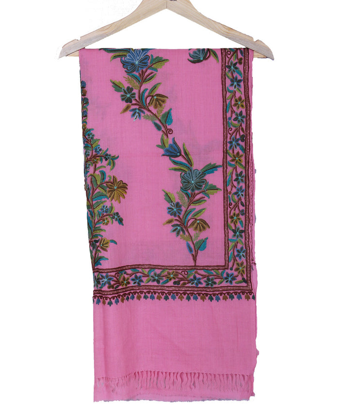 Light Pink Handwoven Woolen Shawl