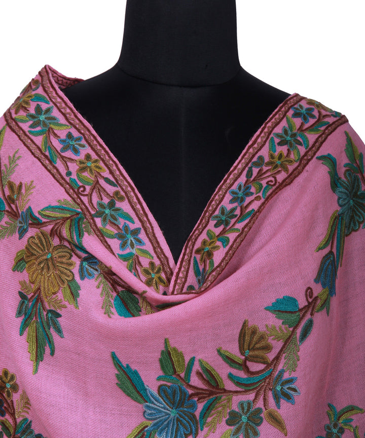 Light Pink Handwoven Woolen Shawl