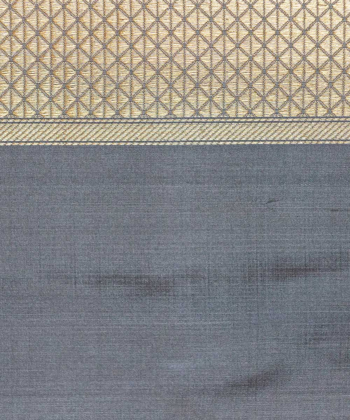 Cream silk handwoven banarasi saree