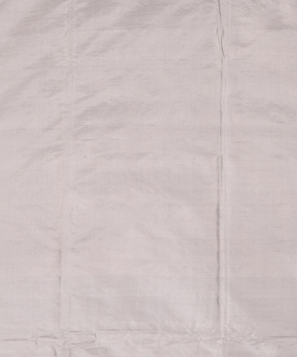 Grey silk handwoven banarasi saree
