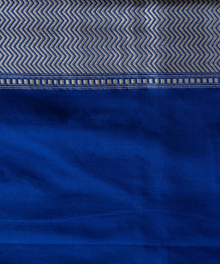 Navy blue silk handloom banarasi saree