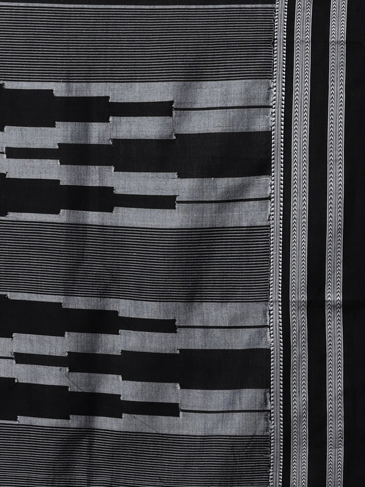 Ilkal black handloom cotton saree