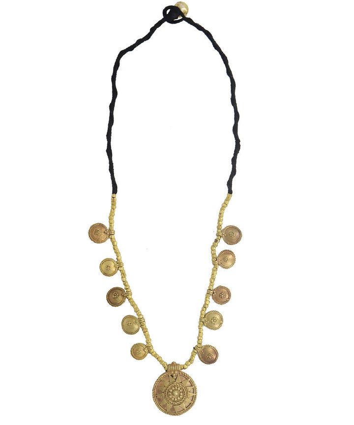 dhokra brass handcrafted coin necklace