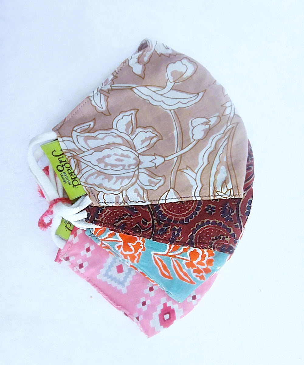 Colorful cotton masks set of 4